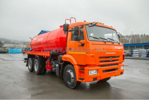 Автоцистерна вакуумная коммунальная МВ-11 КО УСТ 5453 Камаз 65115-48(А5), ревизионный люк, подогрев сливного крана