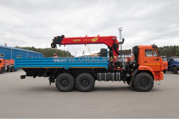 Автомобиль бортовой с КМУ ИТ-180 (тросовый) УСТ 54531J Камаз 43118-50