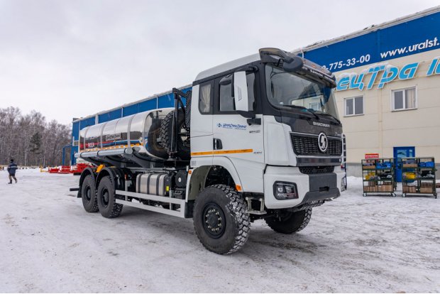 Автоцистерна АЦПТ-10Н УСТ 5453 SHACMAN (ШАКМАН) SX32586V385 6х6, 14R20, КБ 4575 мм нерж/нерж.