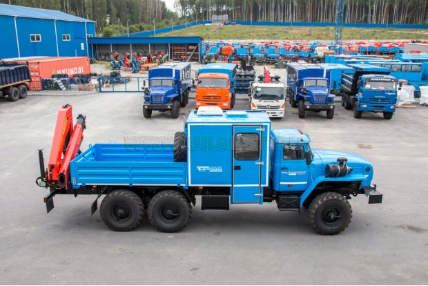 ГПА открытый кузов Урал 4320-60М с КМУ Palfinger PK-15500 УСТ-5453