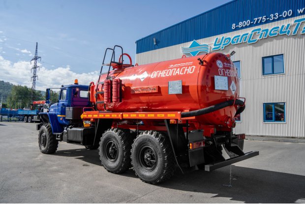 Автоцистерна вакуумная нефтепромысловая АКН-10 КО УСТ 5453 Урал 4320-1951-60, доработка под ДОПОГ, УВЭОС