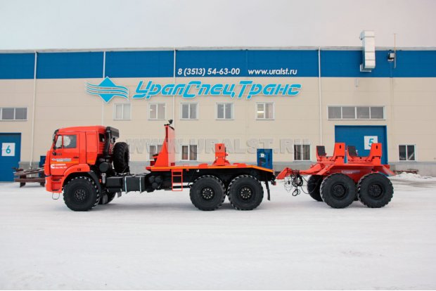 Трубоплетевоз Камаз 43118-RF УСТ-5453 + Прицеп роспуск ПРТ 10-23 УСТ-94651