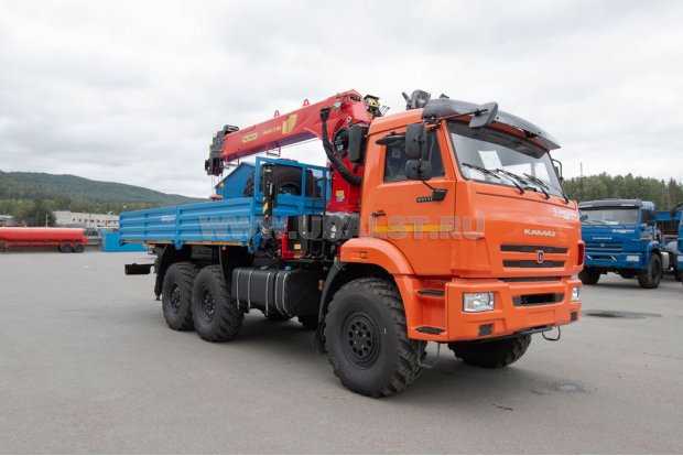 Автомобиль бортовой с КМУ ИТ-180 (тросовый) УСТ 54531J Камаз 43118-50