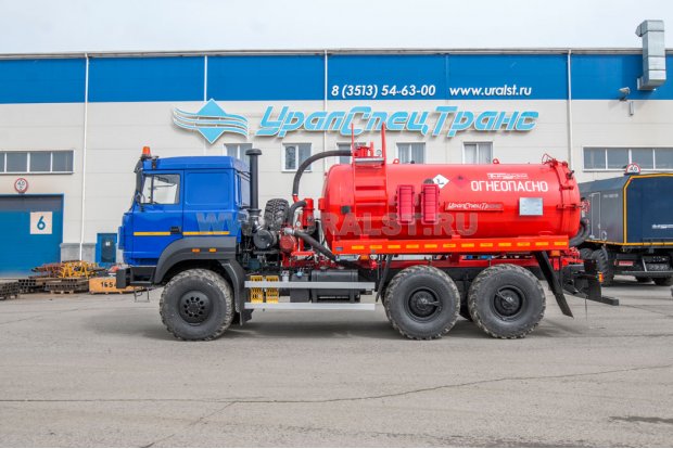 Автоцистерна вакуумная для нефтепродуктов АКН-10-ОД PNR УСТ 5453 Урал 5557-4551-80 сп.м., доработка под ДОПОГ