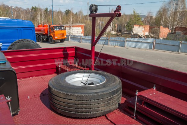 Механизм ДЗК и запасное колесо