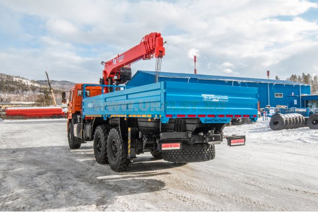Контейнеровоз с КМУ Kanglim KS-1256G (тросовый) УСТ 5453 Камаз 43118