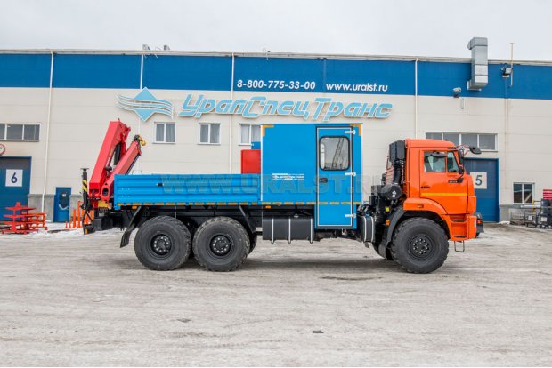 Грузопассажирский автомобиль ГПА 6+2 откр. с КМУ ИМ-95 УСТ 5453 Камаз 43118