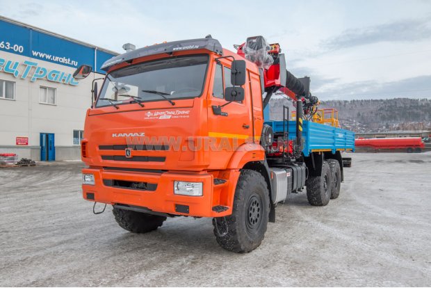 Бортовой с КМУ ИТ-200 (тросовый, люлька, бур) УСТ 5453 Камаз 43118 сп.м.