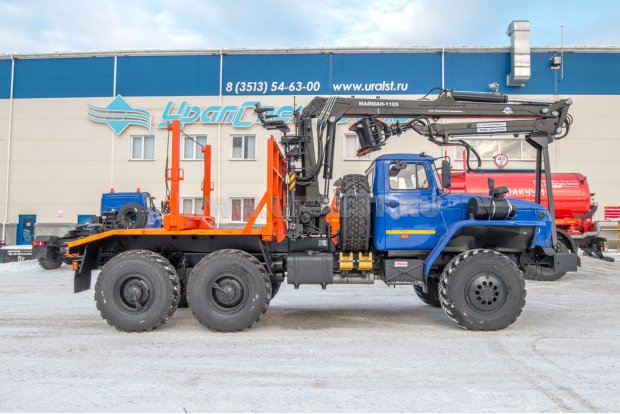 Лесовоз с манипулятором Майман 110S УСТ 54538D  Урал 5557-60Е5