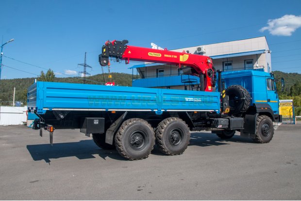 Бортовой с КМУ ИТ-150 (тросовый) УСТ 5453 Урал 4320-4971-82 сп.м.