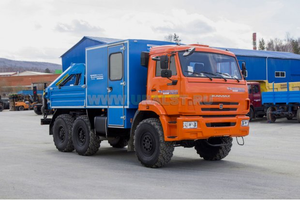 ГПА 6+2 откр. с КМУ ИМ-55 УСТ 5453 Камаз 5350-66(D5)