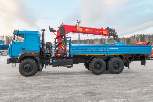 Бортовой автомобиль с КМУ ИТ-200 (тросовый) УСТ 5453 Урал 4320-82Е5, сп.м