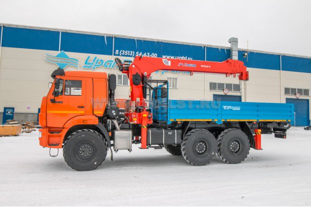 Бортовой автомобиль с КМУ KS-1256G-II УСТ 54531 Камаз 43118-50 сп.м 