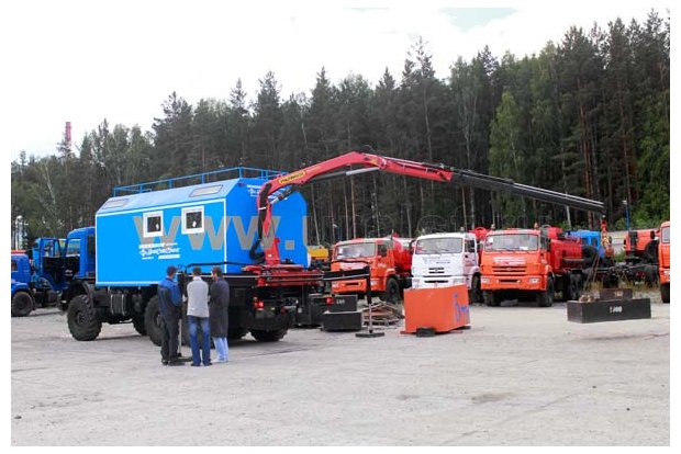 Фургон Камаз с крано-манипуляторной установкой Palfinger PK-8500A