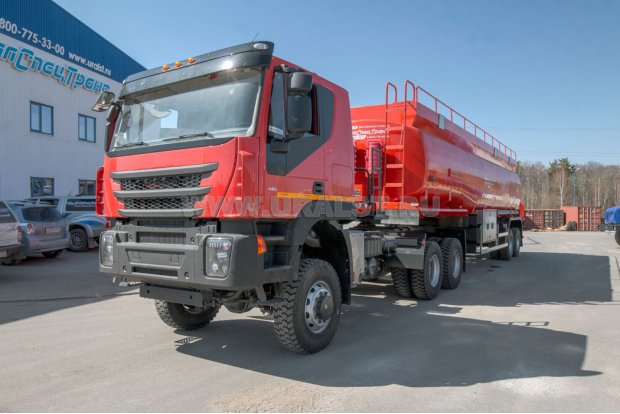 Полуприцеп цистерна ППЦ 42-24Д-4 + Тягач АМТ N.V. 632910 [шины 315-80R22.5]