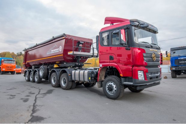 Седельный тягач SHACMAN SX42586V385 + Полуприцеп самосвал ППС 34-32Л BPW SEVEREST