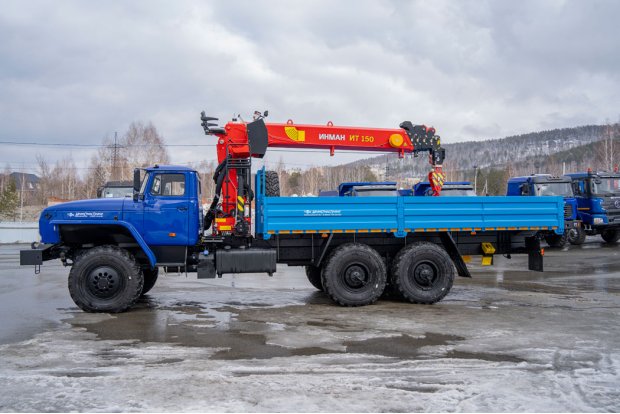 Бортовой с КМУ ИТ-150 (тросовый) УСТ 5453 Урал 4320-1951-60