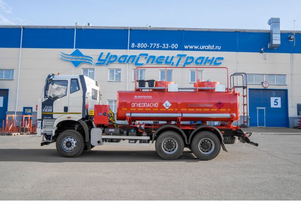 Автотопливозаправщик АТЗ 11-2Б УСТ 5453 FAW 3250 (6х4) КБ 3800 ДОПОГ