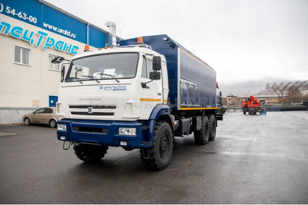Маслостанция Камаз с крано-манипуляторной установкой Palfinger PK-8500