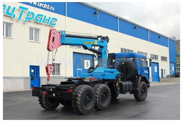 Седельный тягач с КМУ ИМ-240А (тросовый) УСТ 5453 Камаз 43118-50
