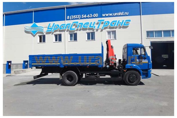 Бортовой с КМУ PK 10000A УСТ 54531 Камаз 43253