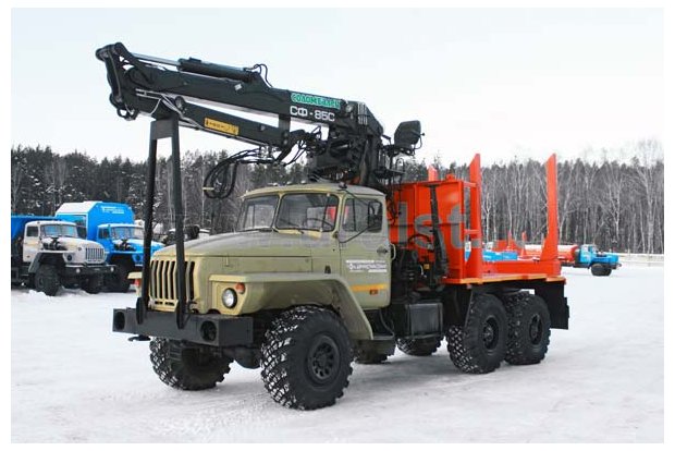 Лесовоз с КМУ с СФ-85С Урал 55571