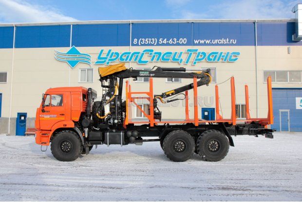 Сортиментовоз с ОМТЛ-97 Камаз 43118-50 ГМ за кабиной