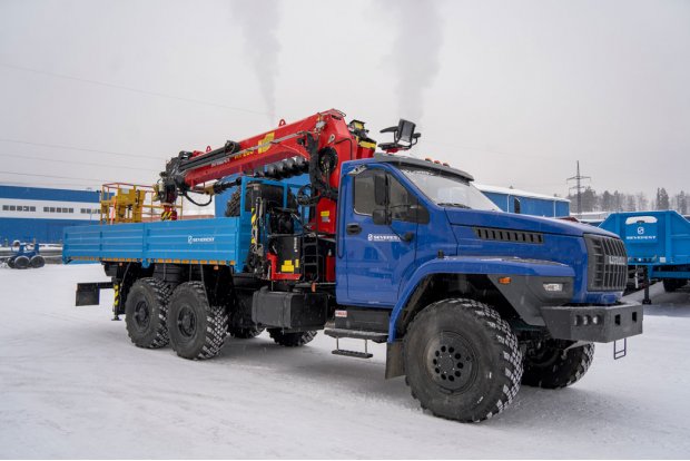 Бортовой с КМУ ИТ-200 (тросовый,люлька, бур) Урал NEXT 4320-74 