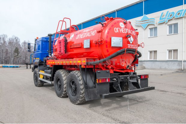Автоцистерна вакуумная для нефтепродуктов АКН-10-ОД PNR УСТ 5453 Урал 5557-4551-80 сп.м., доработка под ДОПОГ