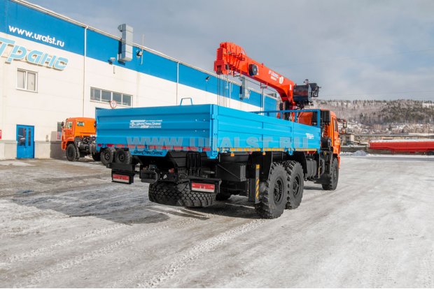 Контейнеровоз с КМУ Kanglim KS-1256G (тросовый) УСТ 5453 Камаз 43118