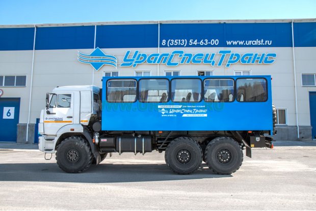 Автобус вахтовый 22 базовый УСТ 54535 Камаз 43118-50, лебедка, сп. место