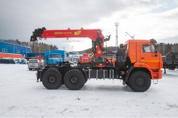 Седельный тягач с КМУ ИТ-180 (тросовый) УСТ 5453 Камаз 53504 (44108)