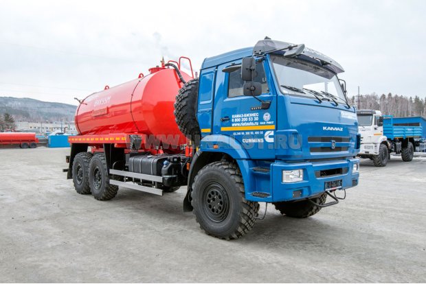 Машина вакуумная МВ-10Т КО УСТ5453А4-68 Камаз 43118-76(RR), термос, карданно-ременный привод 