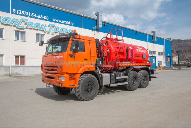 Автоцистерна вакуумная нефтепромысловая АКН-10 ВК УСТ 5453A3-60 Камаз 43118-50, сп.м. доработка под ДОПОГ