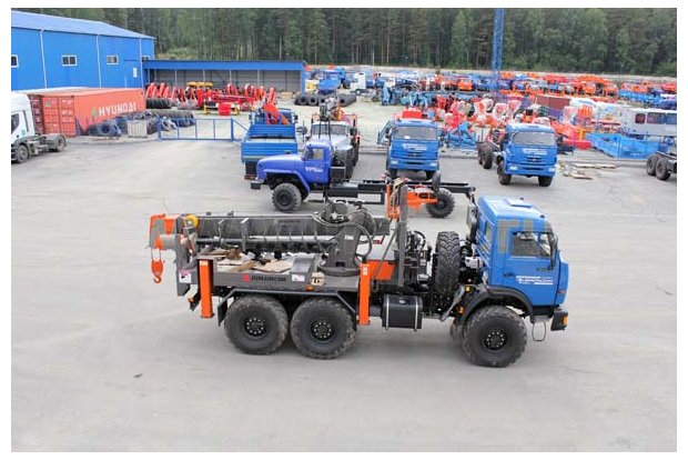 Буровая установка камаз с КМУ SOOSAN SA040C