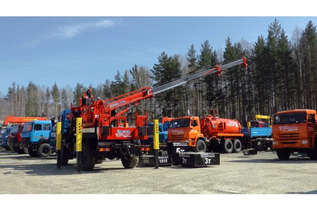 Бурильно-крановая машина Камаз 43502-45 с буром и КМУ Kanglim KDC 5600