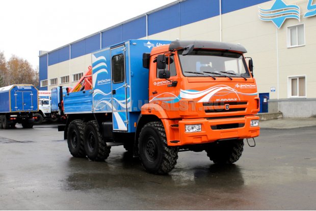 Автофургон Камаз ГПА УСТ с краном-манипулятором
