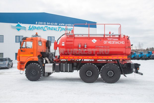 Автоцистерна вакуумная для нефтепродуктов АКН-11-ОД КО УСТ 5453 Камаз 43118-50, доработка под ДОПОГ