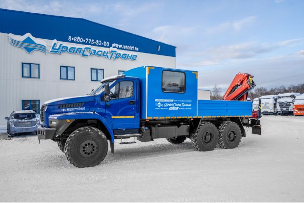 Автофургон ГПА 6+2 откр. с КМУ ИМ-95 УСТ 5453 Урал NEXT 4320-6951-72