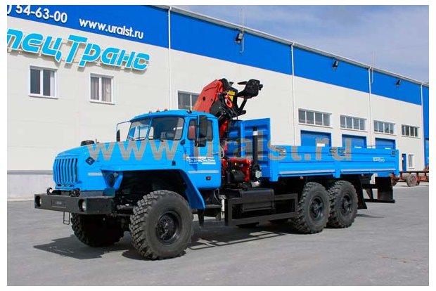 Вариант исполнения - Бортовой Урал с КМУ Palfinger PK-15500, верхнее управление КМУ
