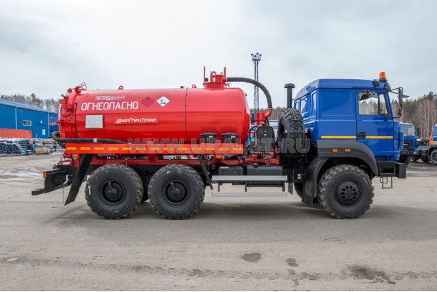 Автоцистерна вакуумная для нефтепродуктов АКН-10-ОД PNR УСТ 5453 Урал 5557-4551-80 сп.м., доработка под ДОПОГ