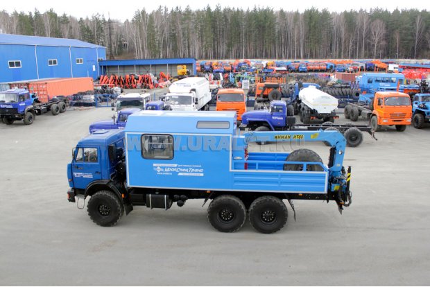 Мобильная ремонтная мастерская Камаз 5350-42 с краном-манипулятором ИТ-80