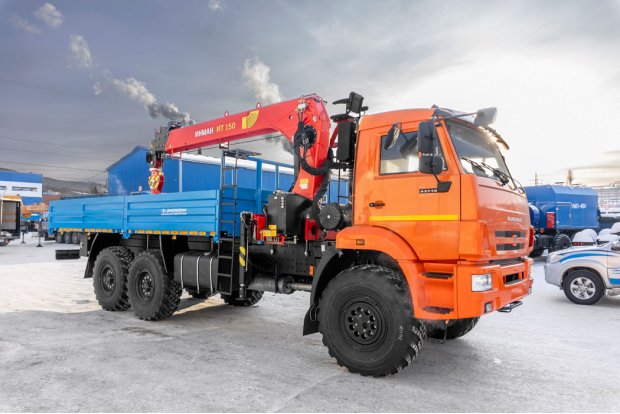 Контейнеровоз с КМУ ИТ-150 (тросовый) УСТ 5453 Камаз 43118