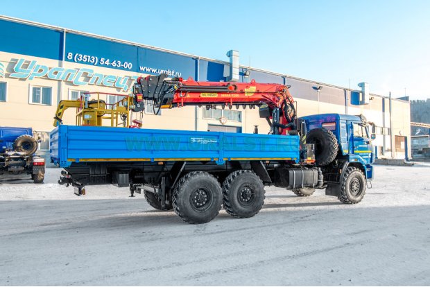 Бортовой с КМУ ИТ-200 (тросовый, люлька, бур) УСТ 5453 Камаз 43118 RR сп.м