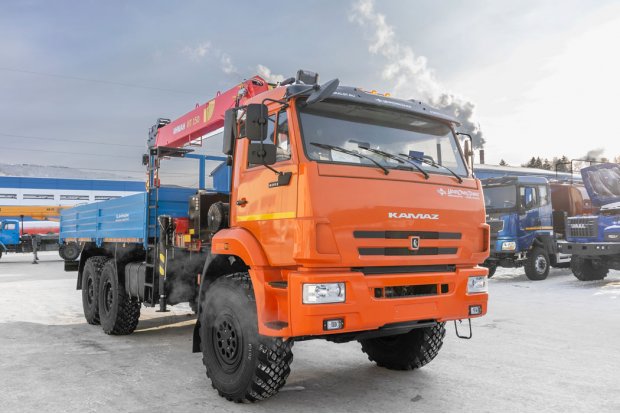 Контейнеровоз с КМУ ИТ-150 (тросовый) УСТ 5453 Камаз 43118