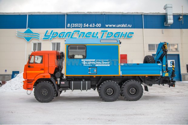 Фургон Камаз АРОК с краном манипулятором