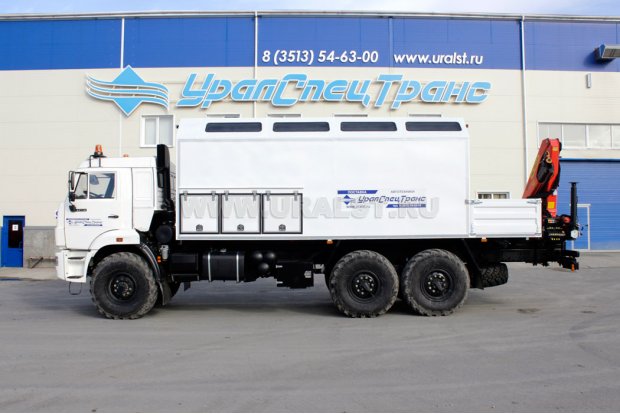 Маслостанция Камаз с крано-манипуляторной установкой Palfinger PK-8500