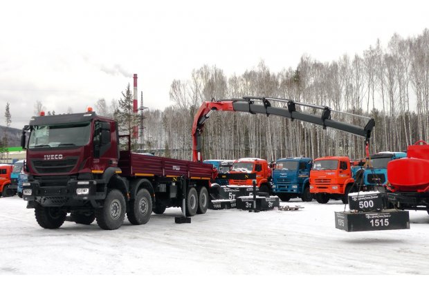 Бортовой автомобиль IVECO-AMT 733950 с КМУ Palfinger PK-32080 УСТ-5453