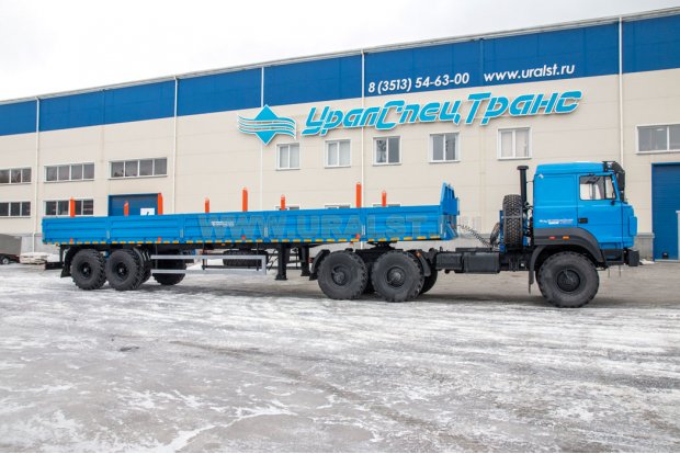 Полуприцеп бортовой ППБ 20Б-21-12К-01 УСТ-94651 + Седельный тягач Урал 44202-3511-82МА11 ЛВЖ