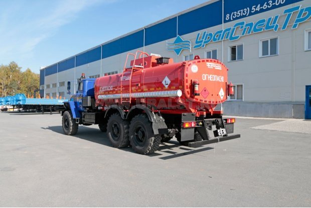 Автоцистерна для нефти АЦН-10 УСТ 5453 Урал 4320-1951-60 насос СЦЛ, доработка под ДОПОГ